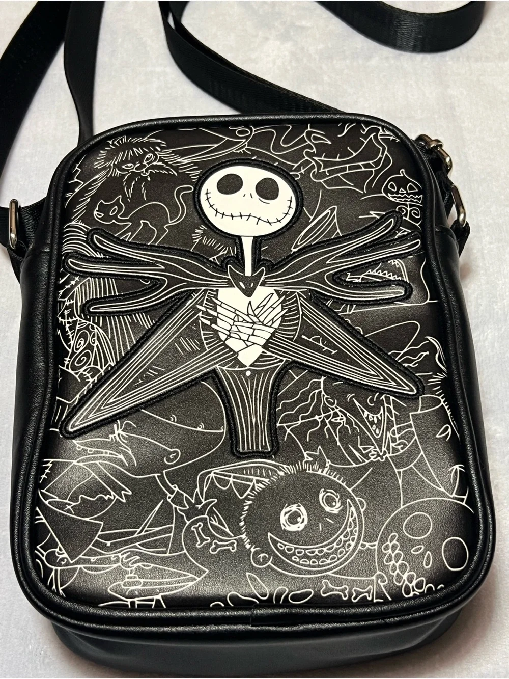 Nightmare Before Christmas Crossbody Bag with Jack Skellington Motif